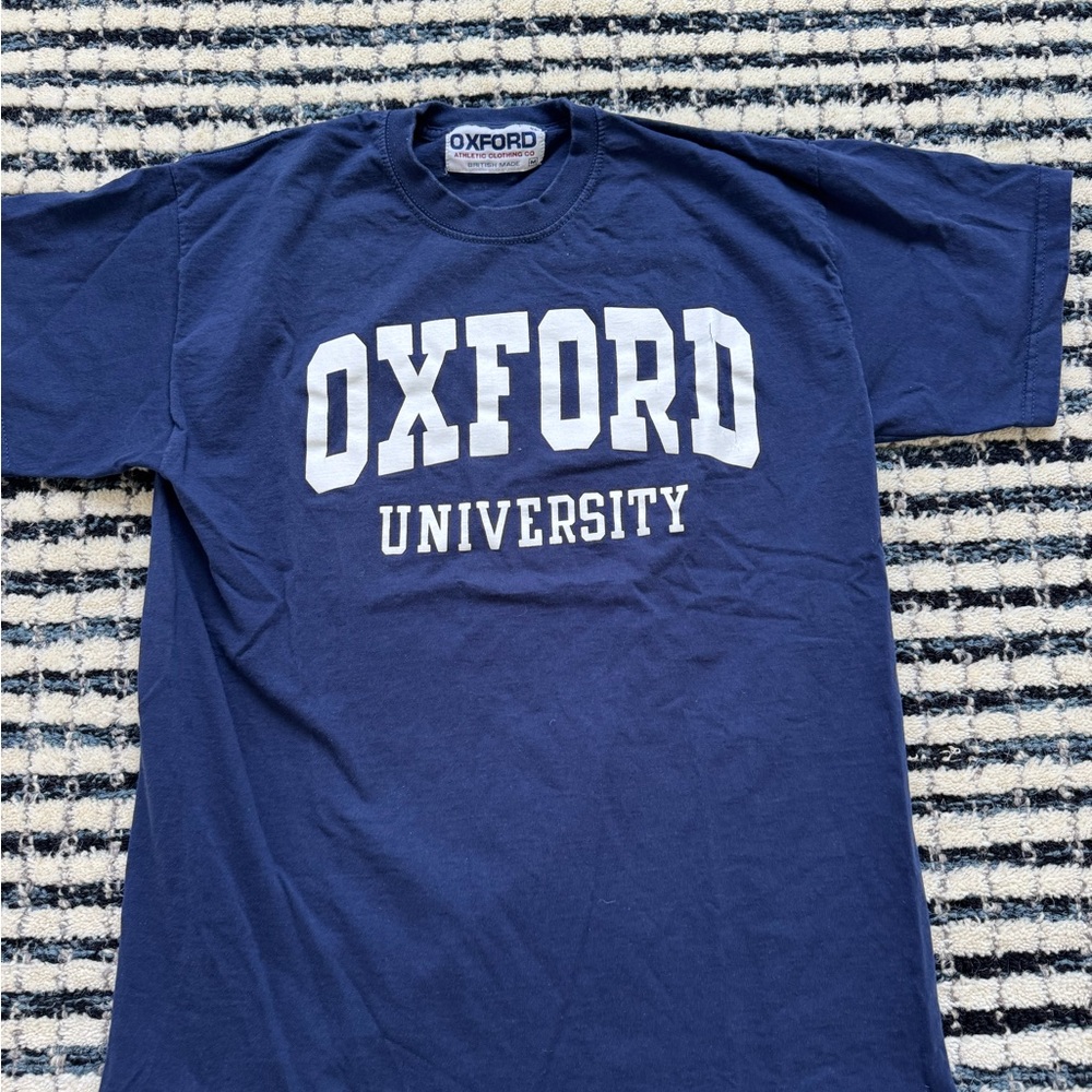 Vintage Oxford University Navy Blue Men's Shirt